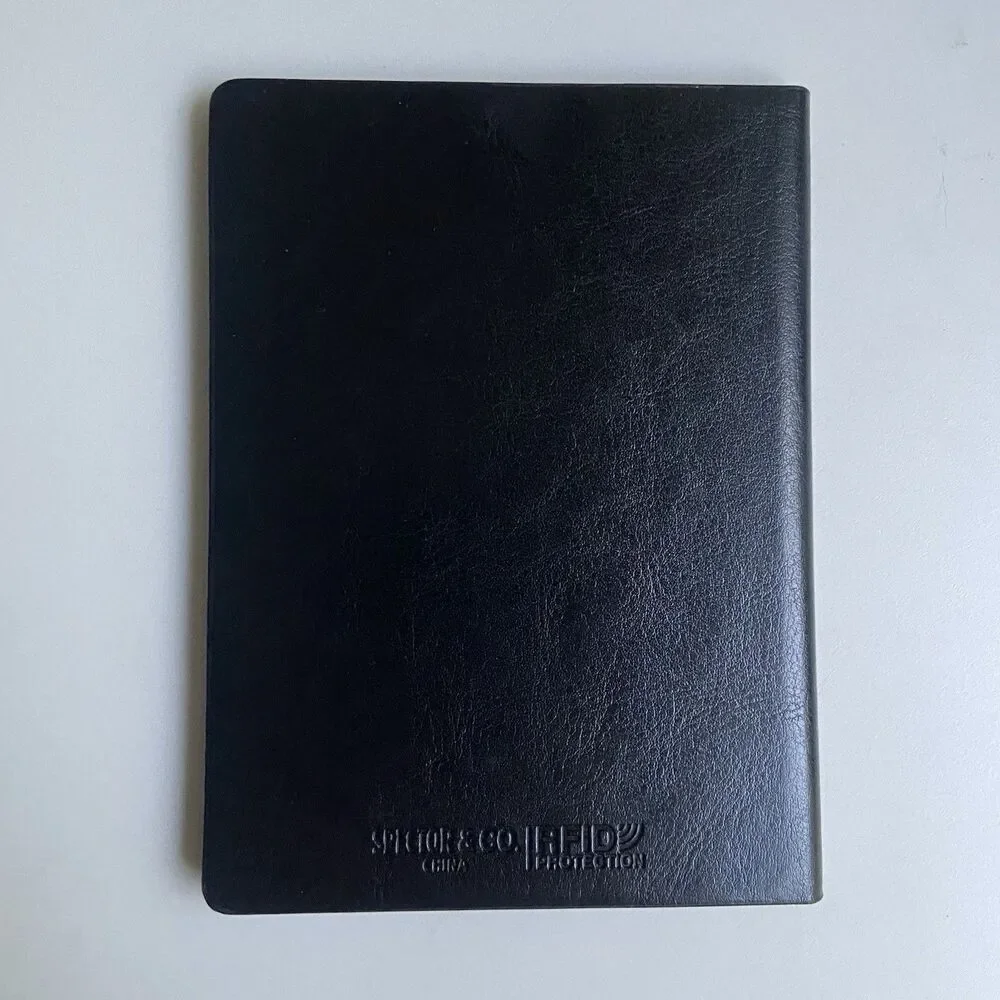 Starbucks Passport Holder Wallet Black RFID-Blocking Protection Tech Embossed